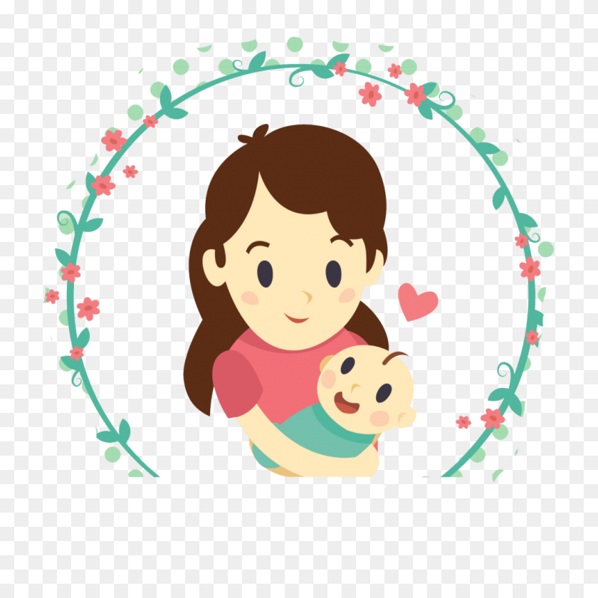 1024x1024 Download Mother And Daughter Free Png And Vector, Clipart - People Cartoon PNG