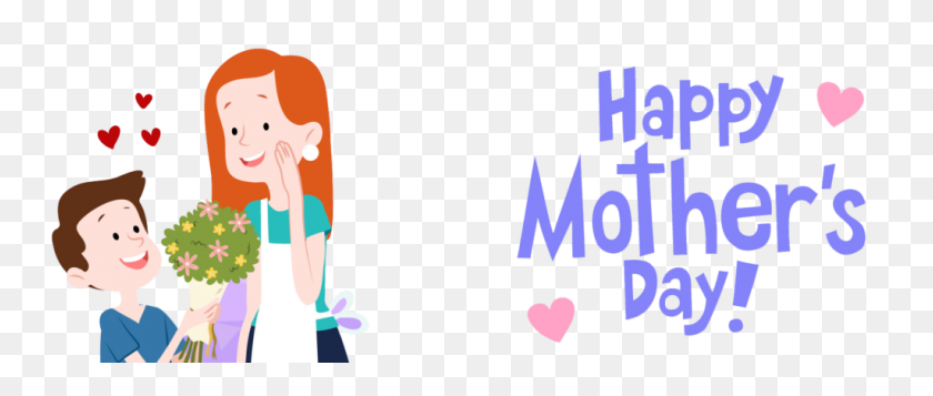 1024x390 Download Mothers Day Decorative Free Png And Clipart - Mother PNG