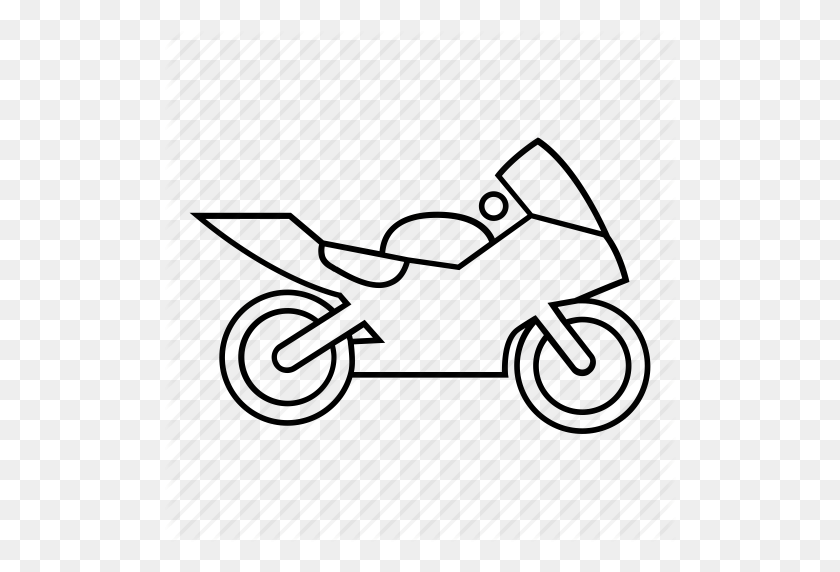 512x512 Download Motocicleta Para Dibujar Clipart Motorcycle Racing - Dibujar Clipart