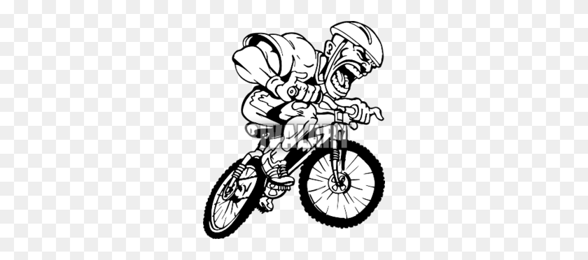 260x312 Скачать Клипарт Маунтинбайкеры Горный Велосипед Картинки С Велосипедами - Горный Клипарт Черно-Белый