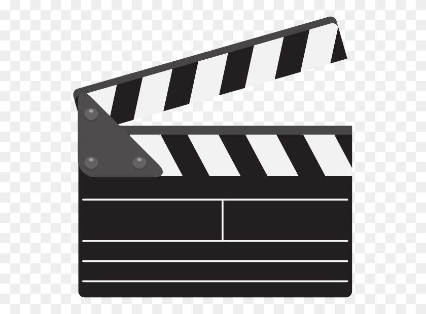 552x560 Download Movie Clapboard Transparent Clipart Clapperboard Film - Movie Film Clipart
