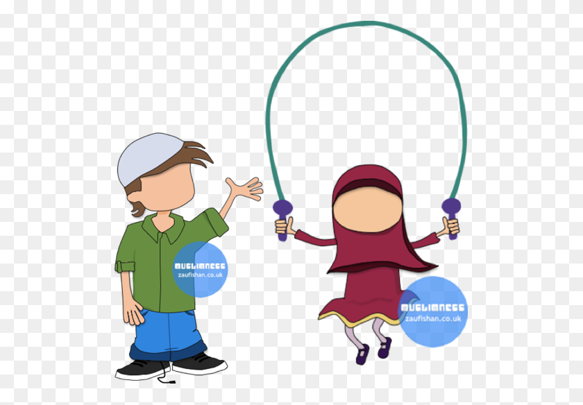 511x524 Download Muslim Children Cartoon Clipart Islam Clip Art Islam - Children In Line Clipart