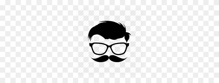 260x260 Download Mustache And Glasses Png Clipart Moustache Clip Art - Black Mustache Clipart