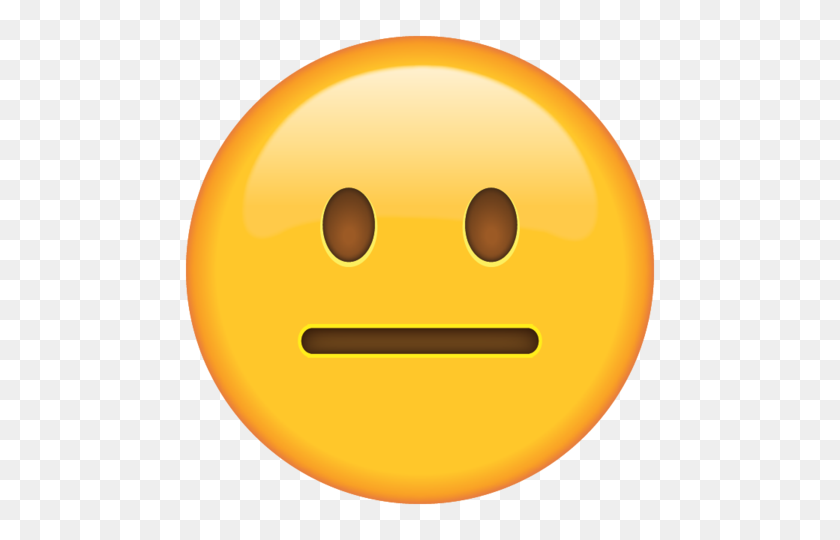 480x480 Download Neutral Face Emoji Emoji Island - Thinking Face Emoji PNG