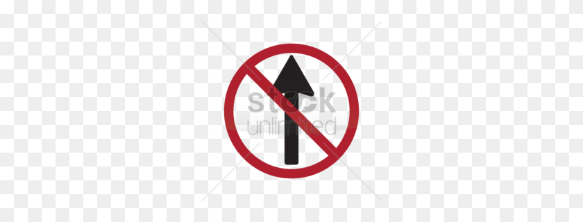 260x260 Download No Straight Ahead Sign Clipart Traffic Sign Signage - Straight Clipart