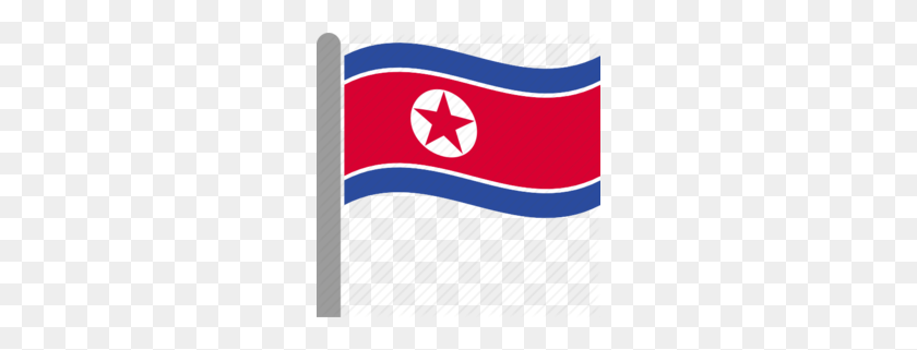 260x261 Download North Korean Flag With Pole Png Clipart North Korea South - South Korea PNG