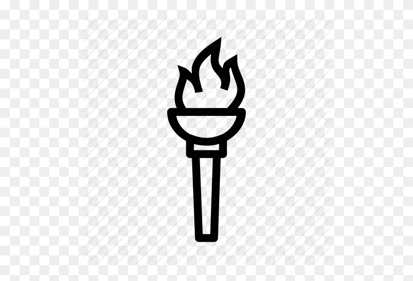 512x512 Download Olympic Torch Outline Clipart Summer Olympic Games Clip - Hand Outline Clip Art