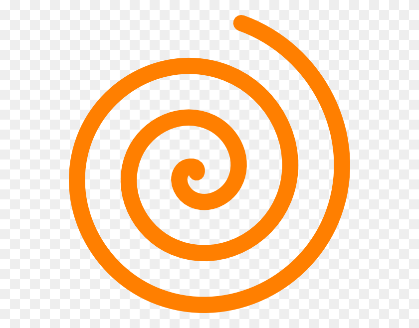 564x598 Download Orange Spiral Clipart - Spiral PNG