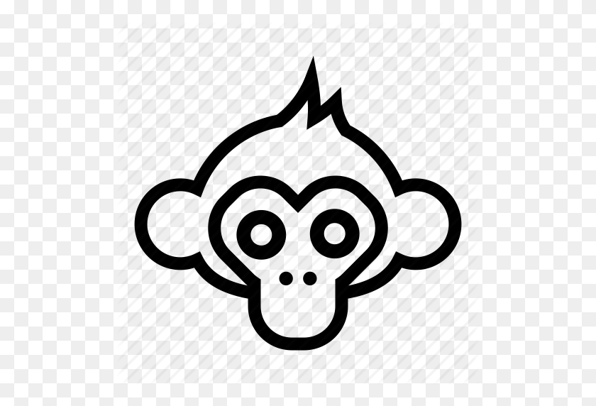 512x512 Download Orangutan Face Png Cartoon Clipart Chimpanzee Orangutan - Monkey Head Clipart