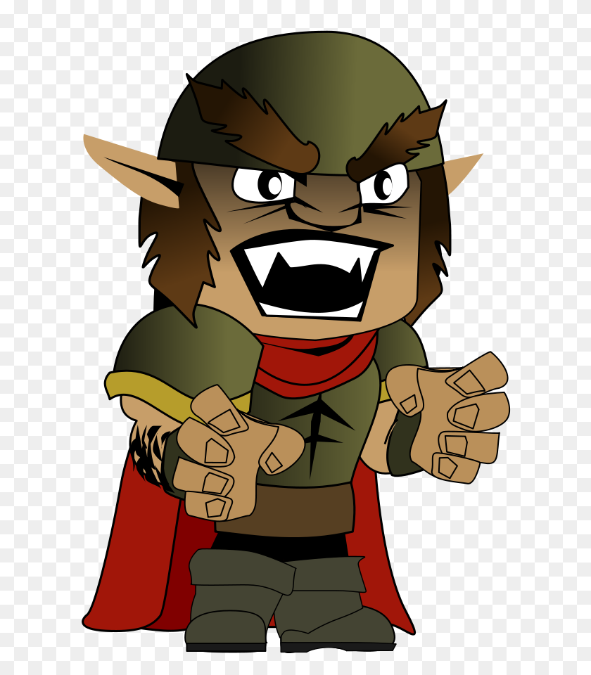 687x900 Download Orc Chibi Clipart - Orc PNG