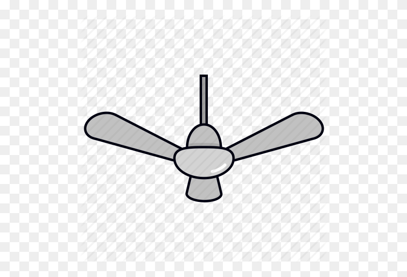 512x512 Download Outline Image Of Fan Clipart Ceiling Fans Clip Art Line - Ceiling Fan Clipart