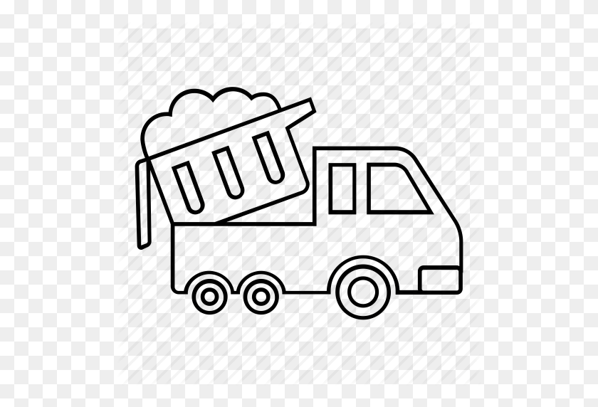 512x512 Download Outline Image Of Garbage Truck Clipart Car Dump Truck - Truck Clipart