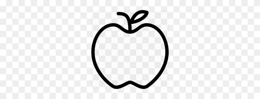 260x260 Скачать Наброски Apple Клипарт Apple Четкое Рисование Картинки - Яблочный Пирог, Черно-Белый Клипарт
