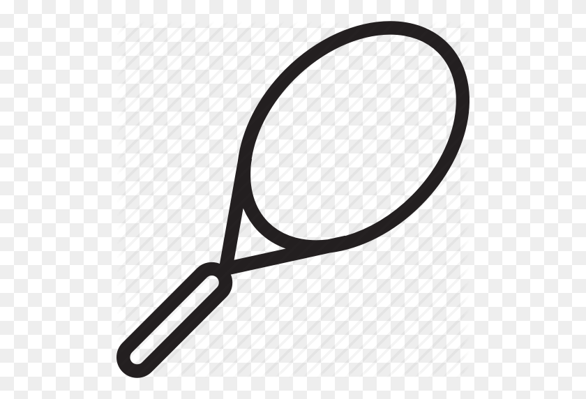 506x512 Download Outline Tennis Racket Clipart Racket Rakieta Tenisowa - Tennis Racket And Ball Clipart
