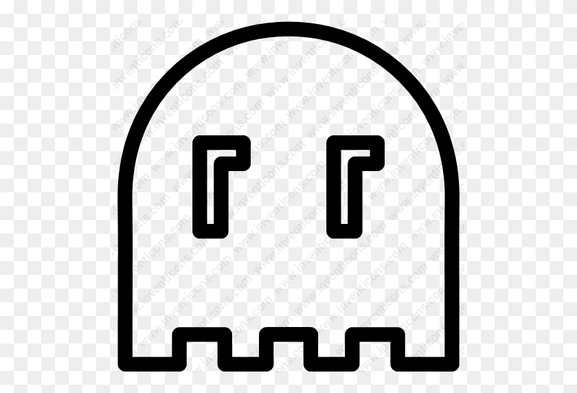512x512 Скачать Pacman Ghost, Пакман, Игра, Лицо, Призрак Значок Inventicons - Pacman Ghost Png