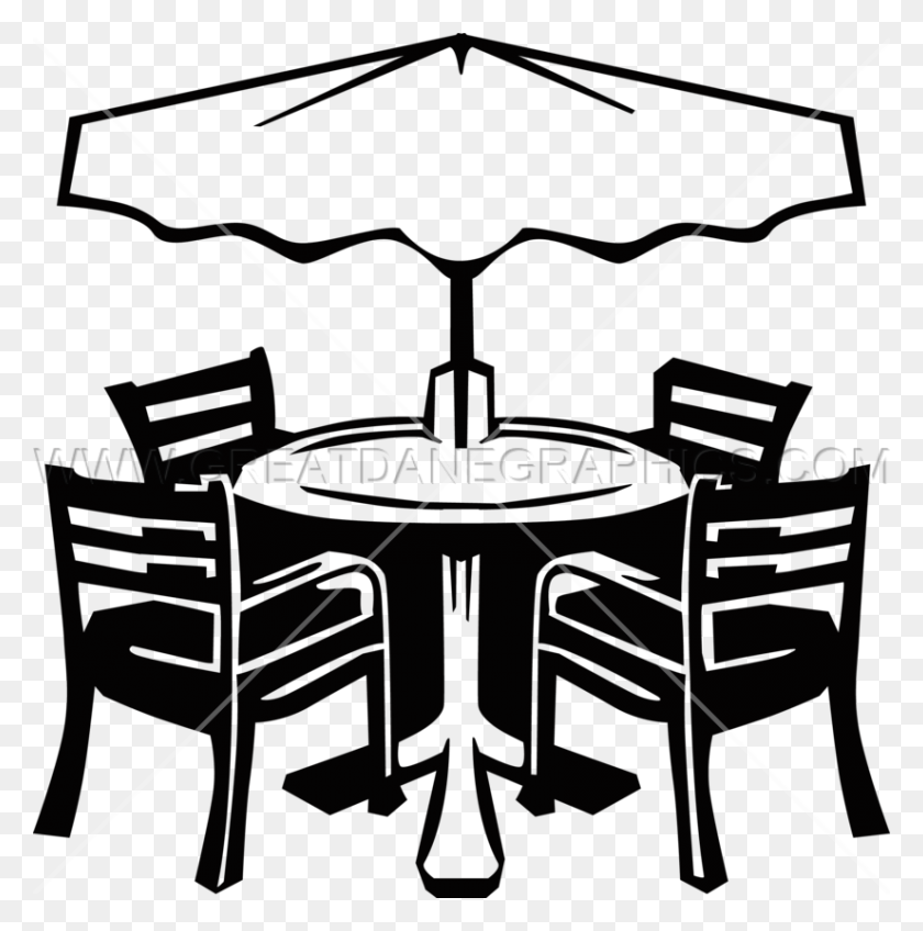 825x834 Download Patio Furniture Clip Art Clipart Table Garden Furniture - Dining Table Clipart