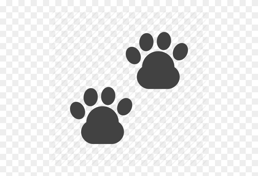 512x512 Download Paw Clipart Cat Paw Clip Art Cat, Dog, Illustration - Paw Clipart Black And White