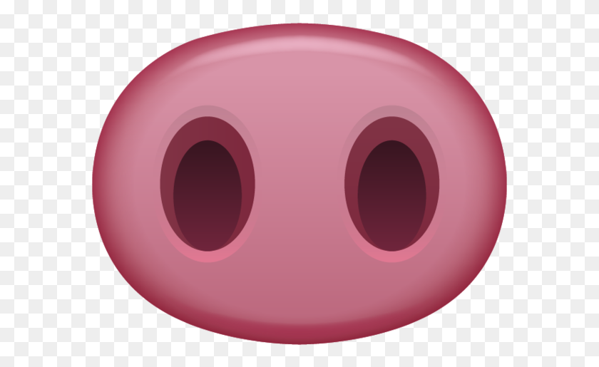 585x455 Download Pig Nose Emoji - Pig Nose Clipart