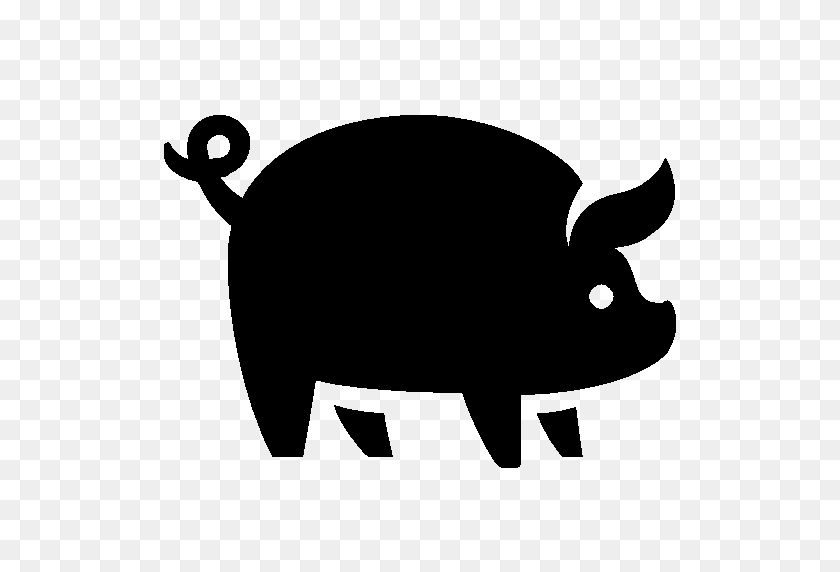 512x512 Download Pig Png Icon - Pig Silhouette PNG