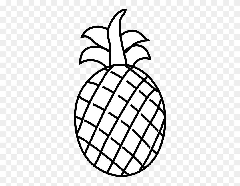 324x592 Download Pineapple Outline Clipart - Pineapple Top Clipart