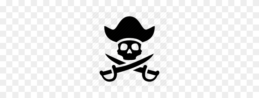 260x260 Download Pirate Skull Icon Clipart Jolly Roger Pirate Computer - Skeleton Black And White Clipart