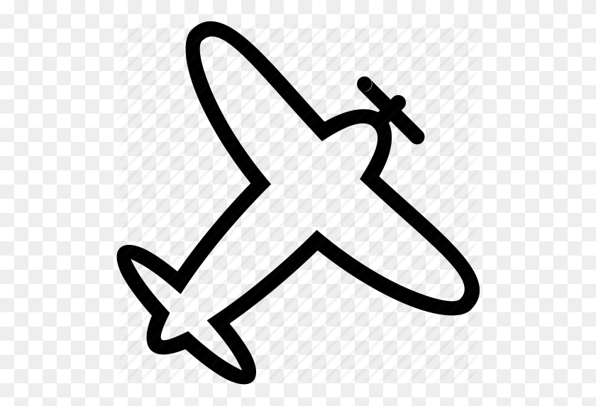 512x512 Download Plane Outline Png Clipart Airplane Aircraft Clip Art - Flying Airplane Clipart