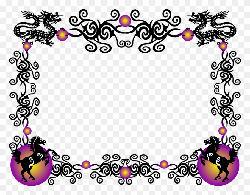 800x610 Download Png Dog Border Clipart Borders And Frames Dog Clipart - Butterfly Border Clipart