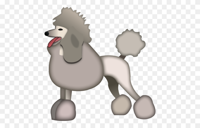 480x480 Скачать Пудель Собака Emoji Остров Смайликов - Собака Emoji Png