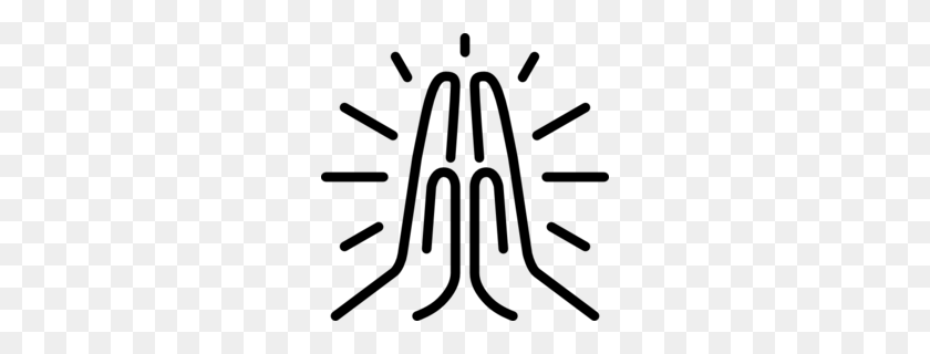 260x260 Download Pray Icon Png Clipart Praying Hands Prayer Clipart Free - Praying Hands Clipart Black And White