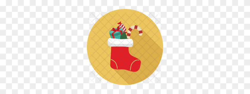 256x256 Download Premium Stocking Icon Png - Christmas Stocking PNG