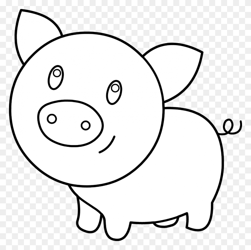 1024x1020 Download Print It Coloring Pagescoloring Pages Simple Coloring - Muddy Pig Clipart