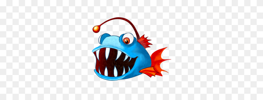 260x260 Download Purple Fish Cartoon Clipart Anglerfish Clip Art Fish - Cartoon Fish Clipart