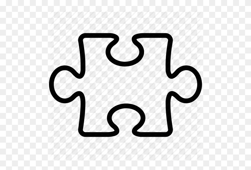 512x512 Скачать Puzzle Piece Icon Аутизм Пазлы - Головоломки Черный И Белый Клипарт