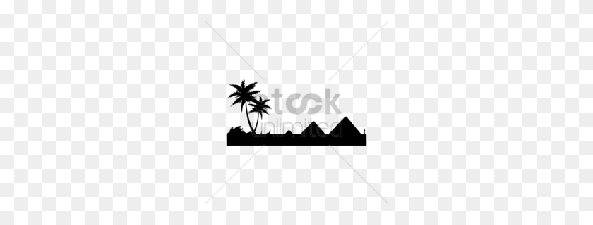 260x260 Download Pyramids Silhouette Clipart Silhouette Clip Art - Cross On A Hill Clipart