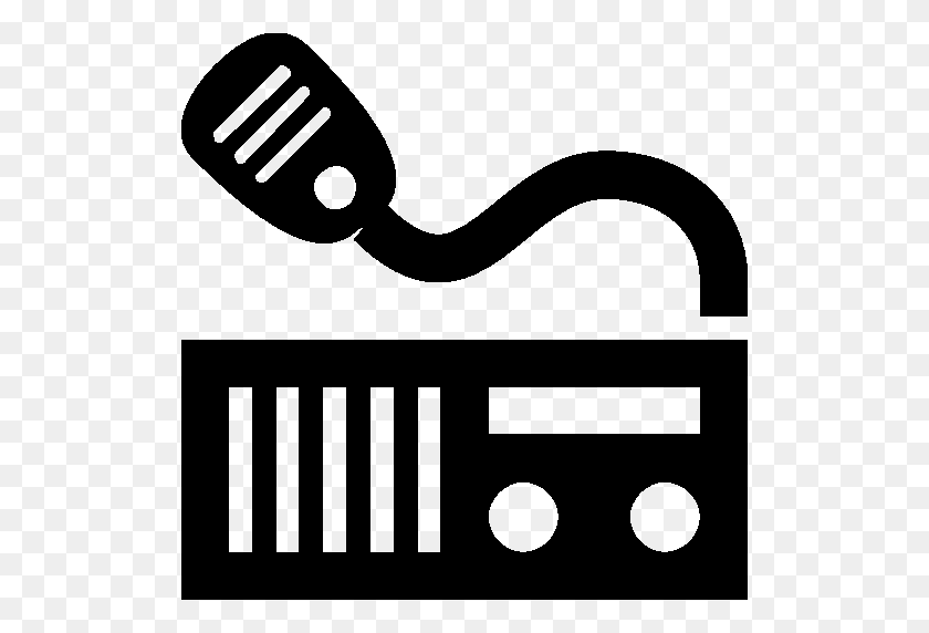 512x512 Download Radio Clipart Microphone Radio Clip Art Microphone - Oboe Clipart