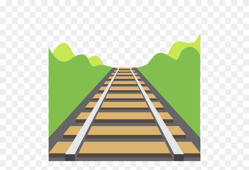 512x512 Descargar Ferrocarril Emoji Imágenes Prediseñadas De Transporte Ferroviario Tren Emoji Tren - Vías De Tren Png