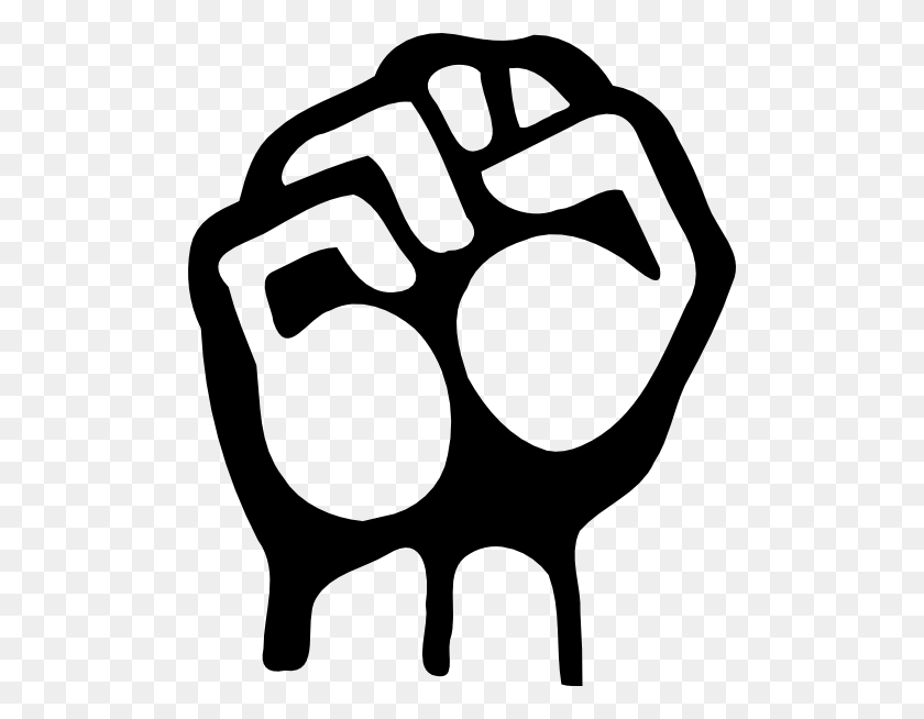 498x594 Download Raised Fist Clipart - Fist PNG