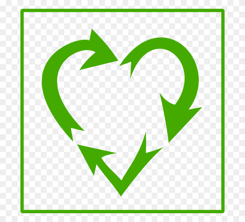 700x700 Download Recycle Heart Clipart Recycling Symbol Clip Art Leaf - Leaf Clipart PNG