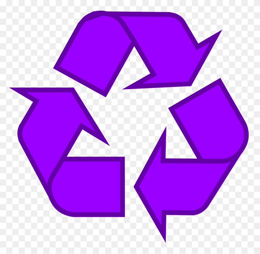 1200x1171 Download Recycling Symbol - Purple Background PNG