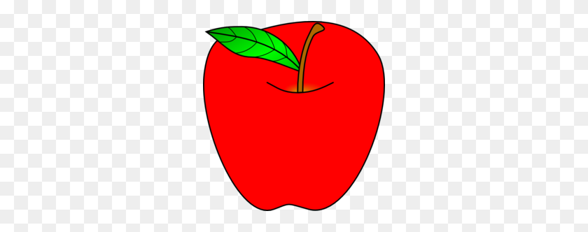 260x272 Download Red Apple Clipart Clip Art Apple,food,leaf,heart,flower - Vintage Sign Clipart