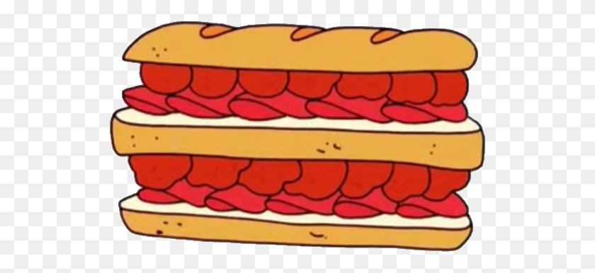 530x326 Download Regular Show Death Sandwich Clipart Hot Dog Sandwich - Sandwich Clipart Png