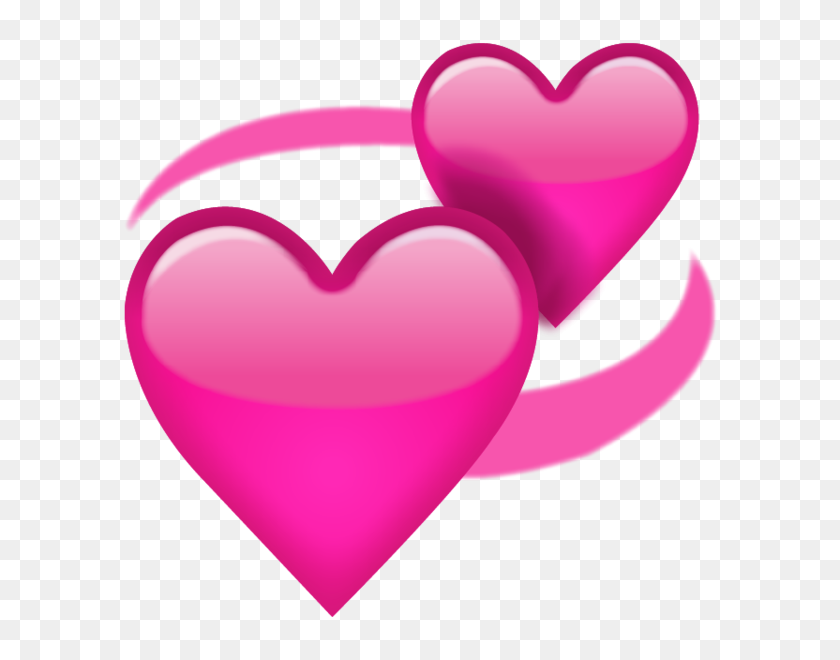 600x600 Скачать Revolving Pink Hearts Emoji Icon Emoji Island - Love Emoji Png