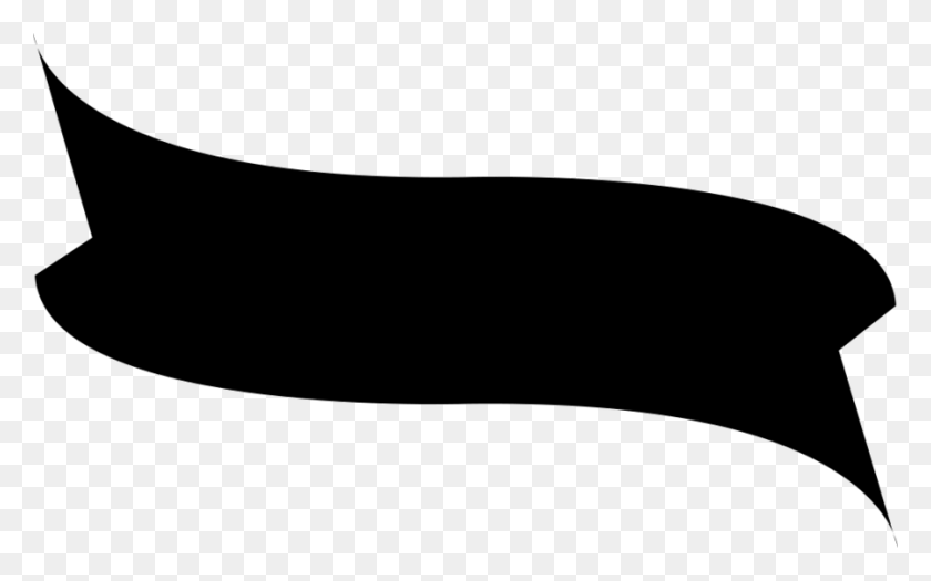 899x536 Download Ribbon Shape Clipart Black Ribbon Clip Art Ribbon - Shapes Black And White Clipart