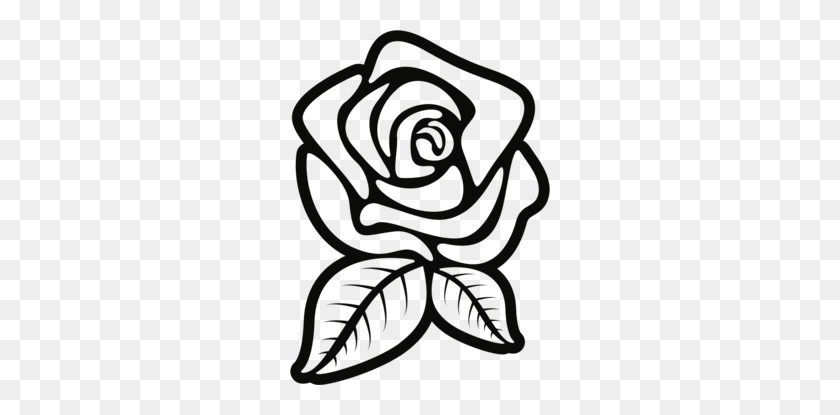 260x355 Скачать Роза Клипарт Черная Роза Картинки Рисунок, Цветок, Белый - Рог Изобилия Черно-Белый