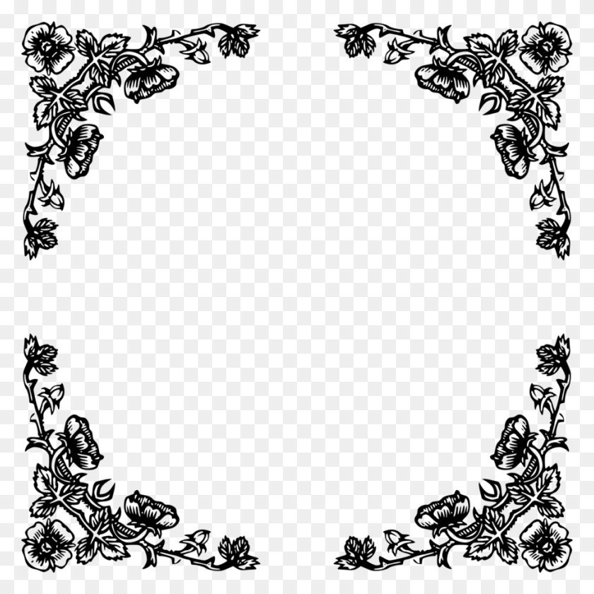 900x900 Скачать Черно-Белый Векторный Клипарт Розы - Черно-Белый Клипарт С Голубями