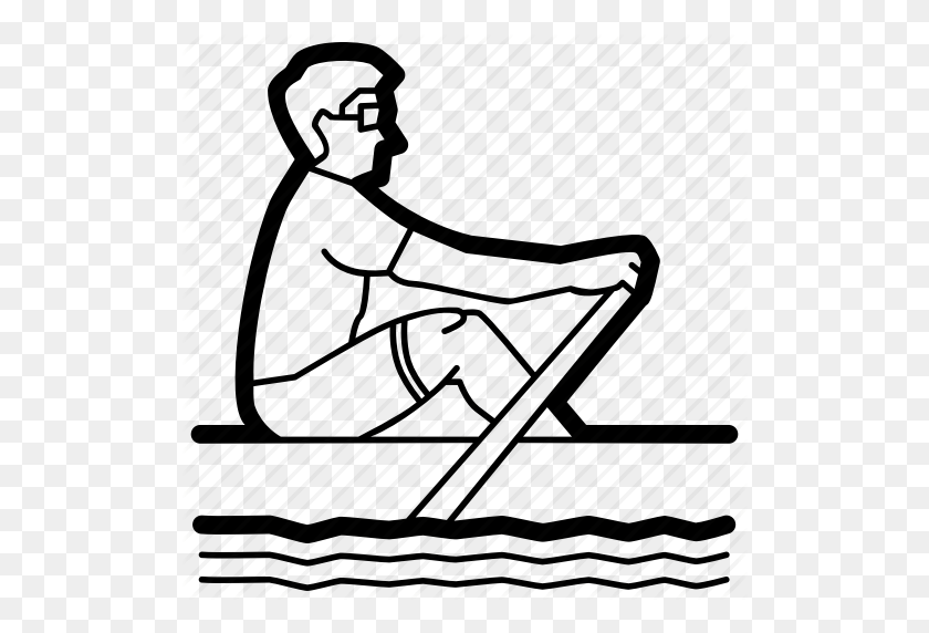 512x512 Download Rowing Clipart Rowing Boat Clip Art Rowing, Boat - Boat Clipart Black And White