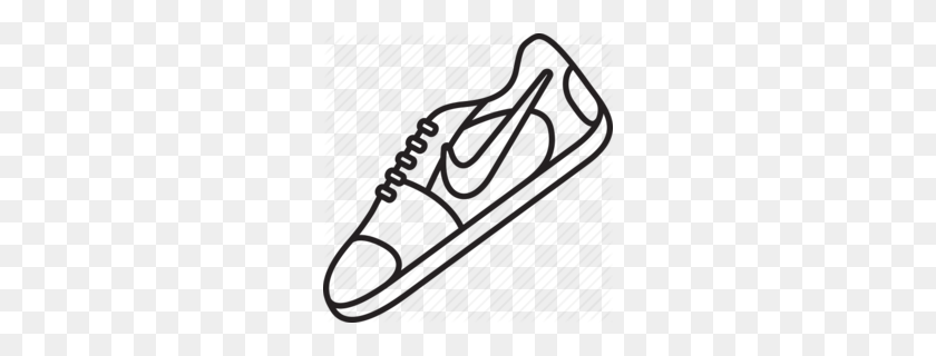 260x260 Download Running Shoes Drawing Easy Clipart Sneakers Nike Calzado - Nike Shoes Clipart