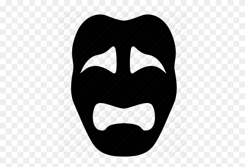 449x512 Download Sad Theater Mask Png Clipart Mask Theatre Clip Art Mask - Theater Clipart Black And White