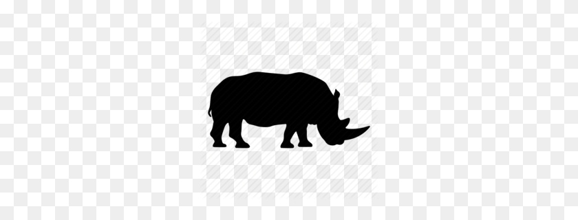 260x260 Download Safari Silhouette Clipart Rhinoceros Silhouette Pig - Rhino Clipart
