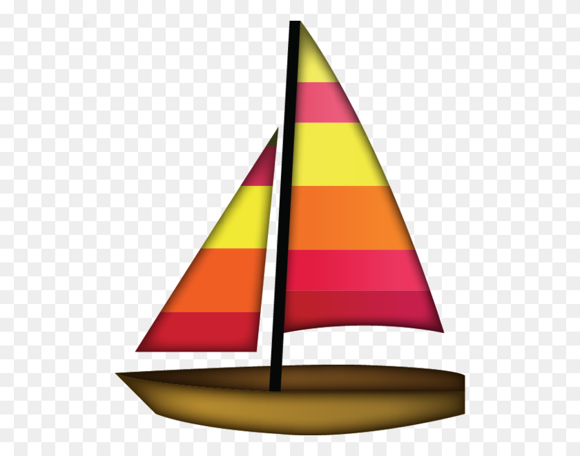 600x600 Скачать Парусная Лодка Emoji Emoji Island - Парусная Лодка Png